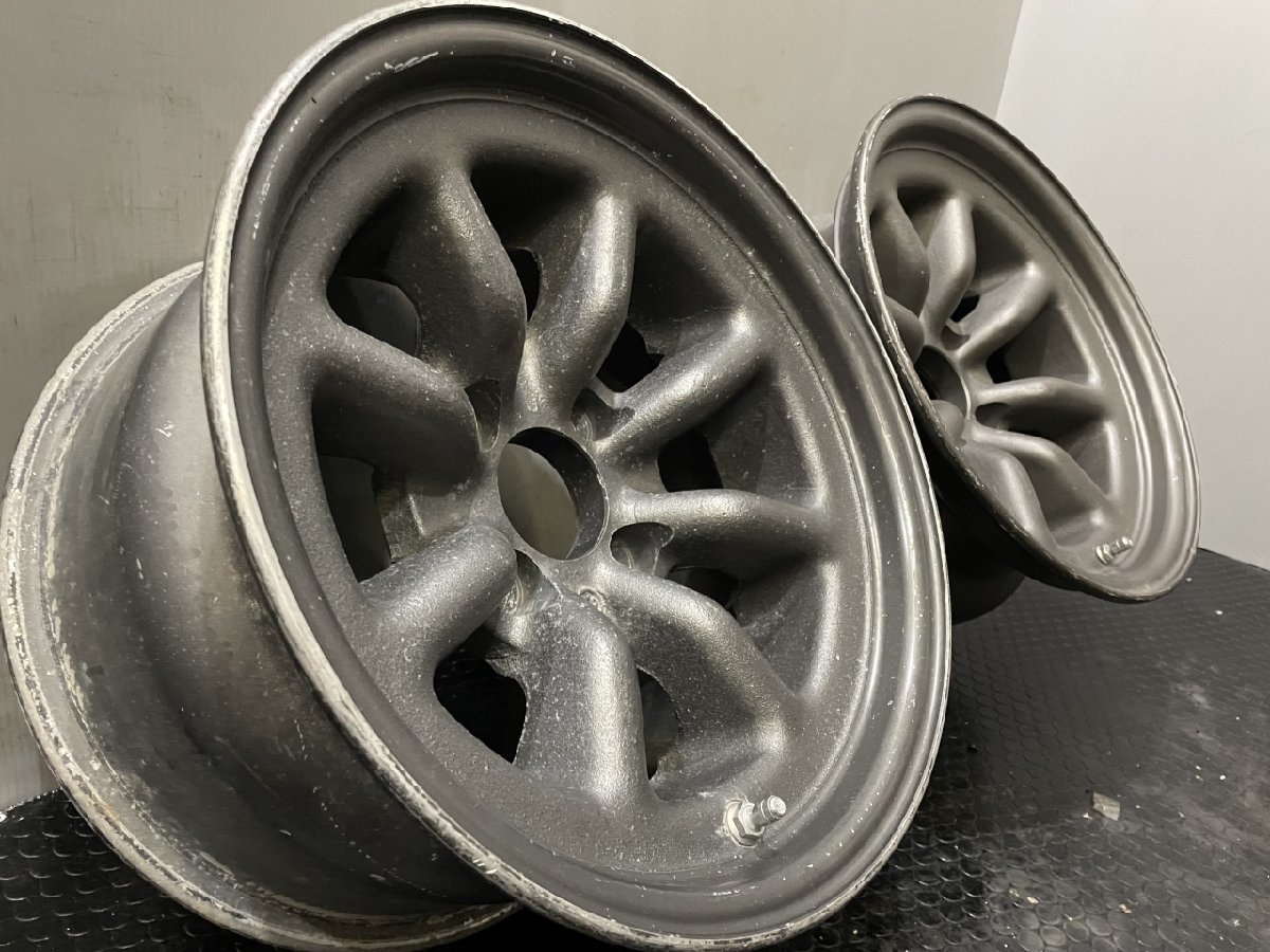 旧車ホイール ワタナベ 社外ホイール 15インチ 2本 8.5J4HPCD114.3約-6