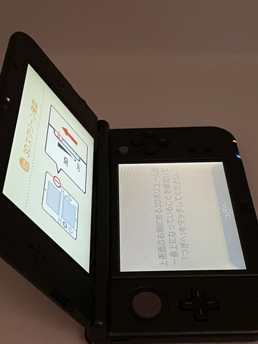 動作確認済み Newニンテンドー3DS LL メタリックブルー 上画面