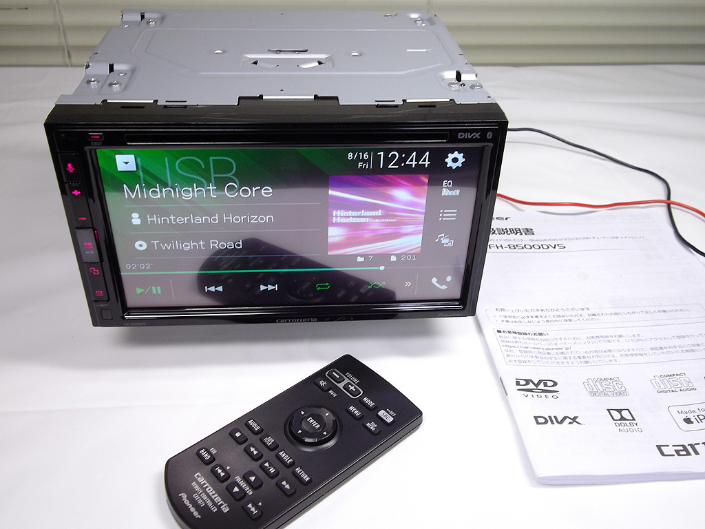 Carrozzeria FH-8500DVS Apple Carplay Android Auto ディスプレイ