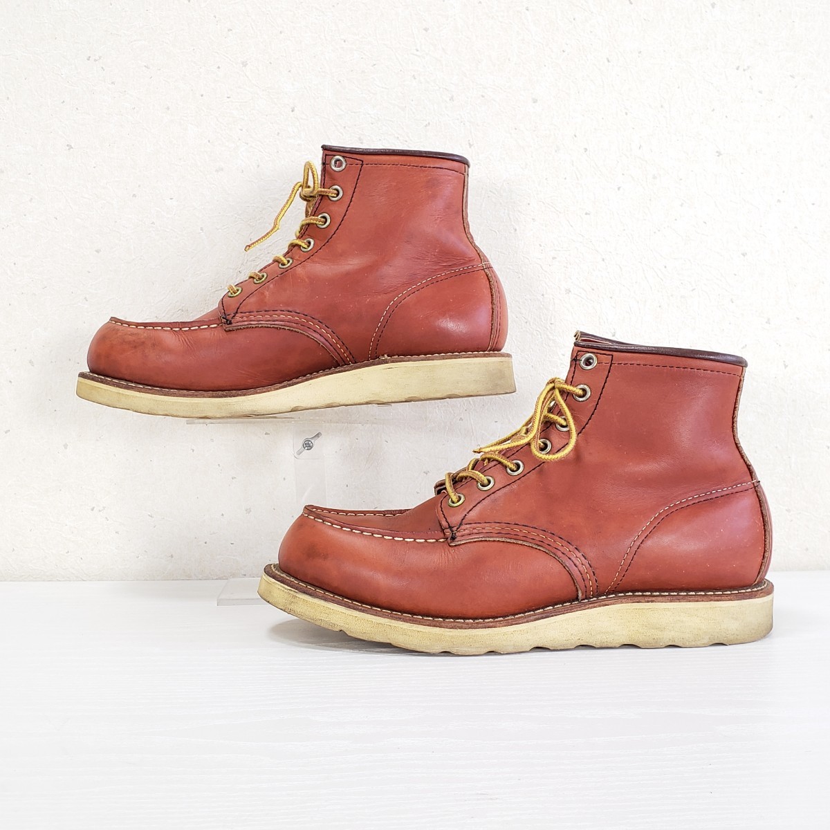 美品◆四角犬タグ◆REDWING レッドウィング 8875 アイリッシュセッター モックトゥ メンズ(7E■25.0cm)赤茶