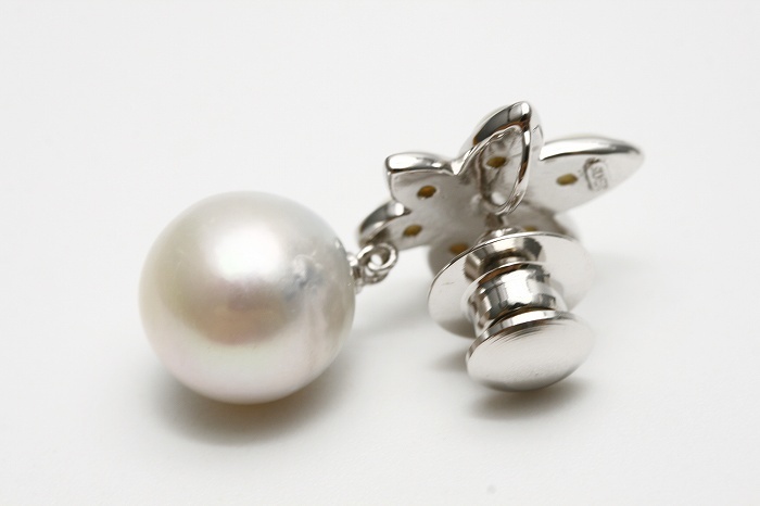 南洋白蝶真珠パールイヤリング 12mm ホワイトカラー - 通販