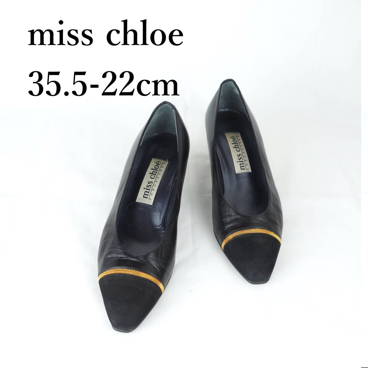 LK9006*miss chloe*ミスクロエ*レディースパンプス*35.5-22cm*黒*_画像1