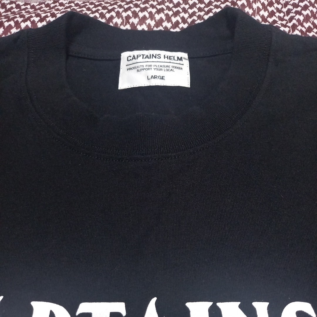 黒L Abu Garcia × CAPTAINS HELM CHECKER L/S TEE アブガルシア