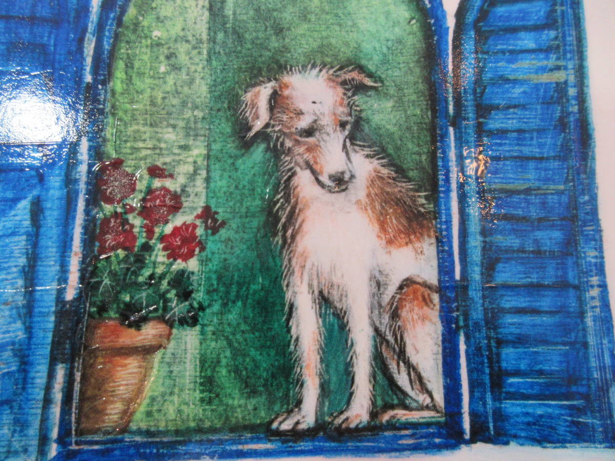 イギリス女性作家 絵 絵画★ゲルアートフレーム・ジョー ラム「キャットナップ」【風景・海・港・犬】<樹脂フレーム>★軽量