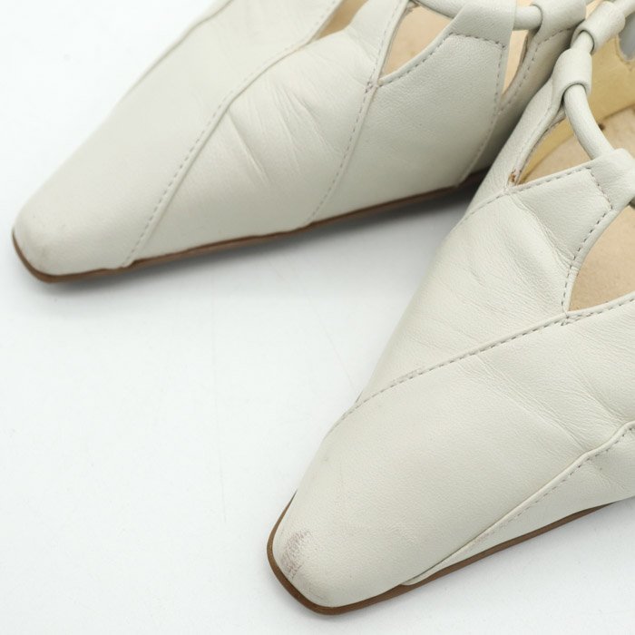  Linea Evo задний ремешок туфли-лодочки шлепанцы средний каблук сделано в Японии бренд обувь обувь женский 23cm размер белый LINEAEVO