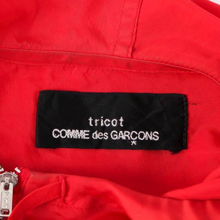 トリココムデギャルソン 長袖パーカー ジャケット 無地 トップス M相当 レディース レッド tricot COMME des GARCONS_画像2