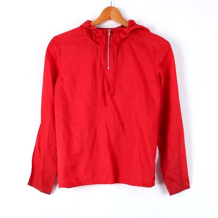 Tricocom Degarson с длинным рукавом Parker Jacket Mauca Tops M Эквивалентные дамы красный трикот Comme des Garcons