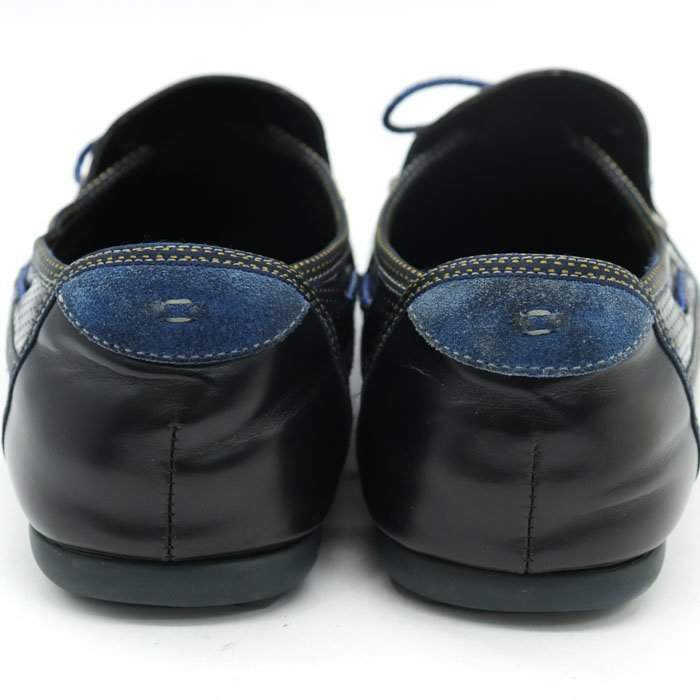 ランバンオンブルー デッキシューズ ドライビングシューズ メッシュ ブランド 靴 メンズ 24.5cmサイズ ブラック LANVIN en Bleu_画像5
