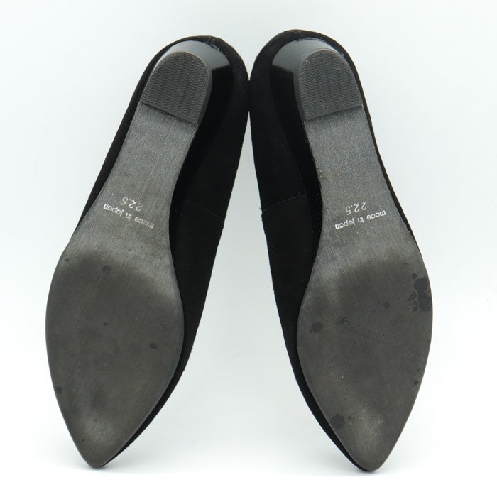 モードエジャコモ プレーンパンプス ウェッジソール ローヒール 日本製 シューズ 靴 レディース 22.5cmサイズ ブラック MODE ET JACOMO_画像6