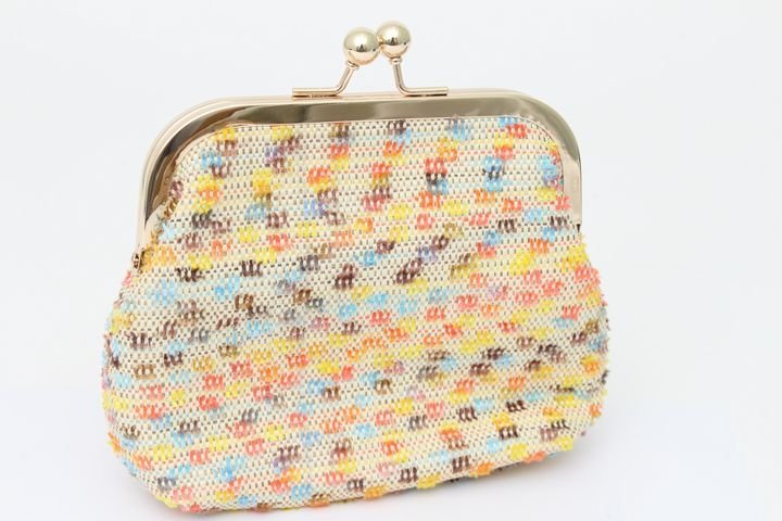  Sazaby pouch beautiful goods ribbon bulrush . Mini bag clutch bag brand lady's multicolor SAZABY