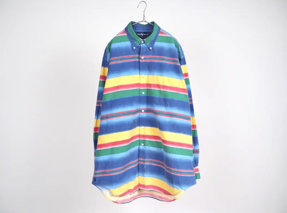 ≪超目玉☆12月≫ ボタンダウンシャツ Lauren POLO】Ralph 90s【BIG XL