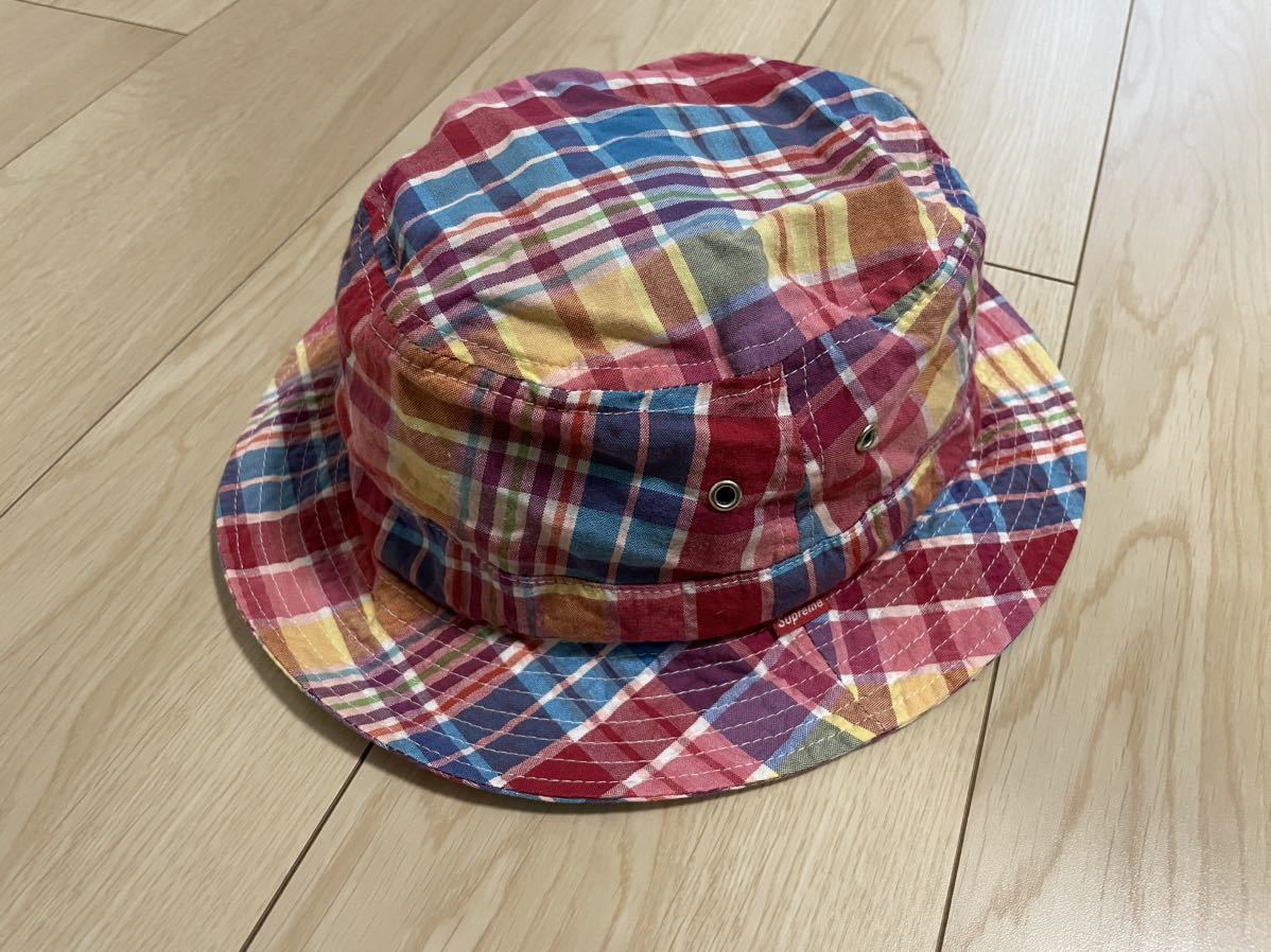 1000円〜　supreme RalphLauren Madras check crusher マドラス チェック ラルフローレン柄 クラッシャー ハット_画像1