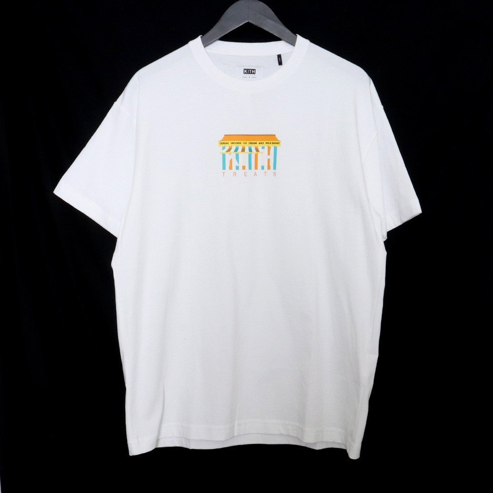 KITH ロゴ Tシャツ Sサイズ ホワイト 21-071-066-0002-3-0 キス 半袖カットソー logo tee