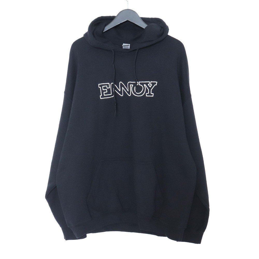 ファッションデザイナー ENNOY PULLOVER ロゴ プルオーバーフーディー