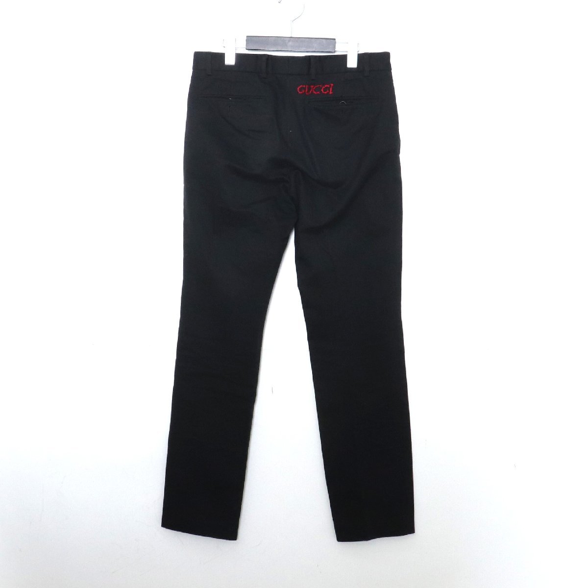 GUCCI Logo-stitched Trousers ブラック サイズ44 519546-Z396H グッチ