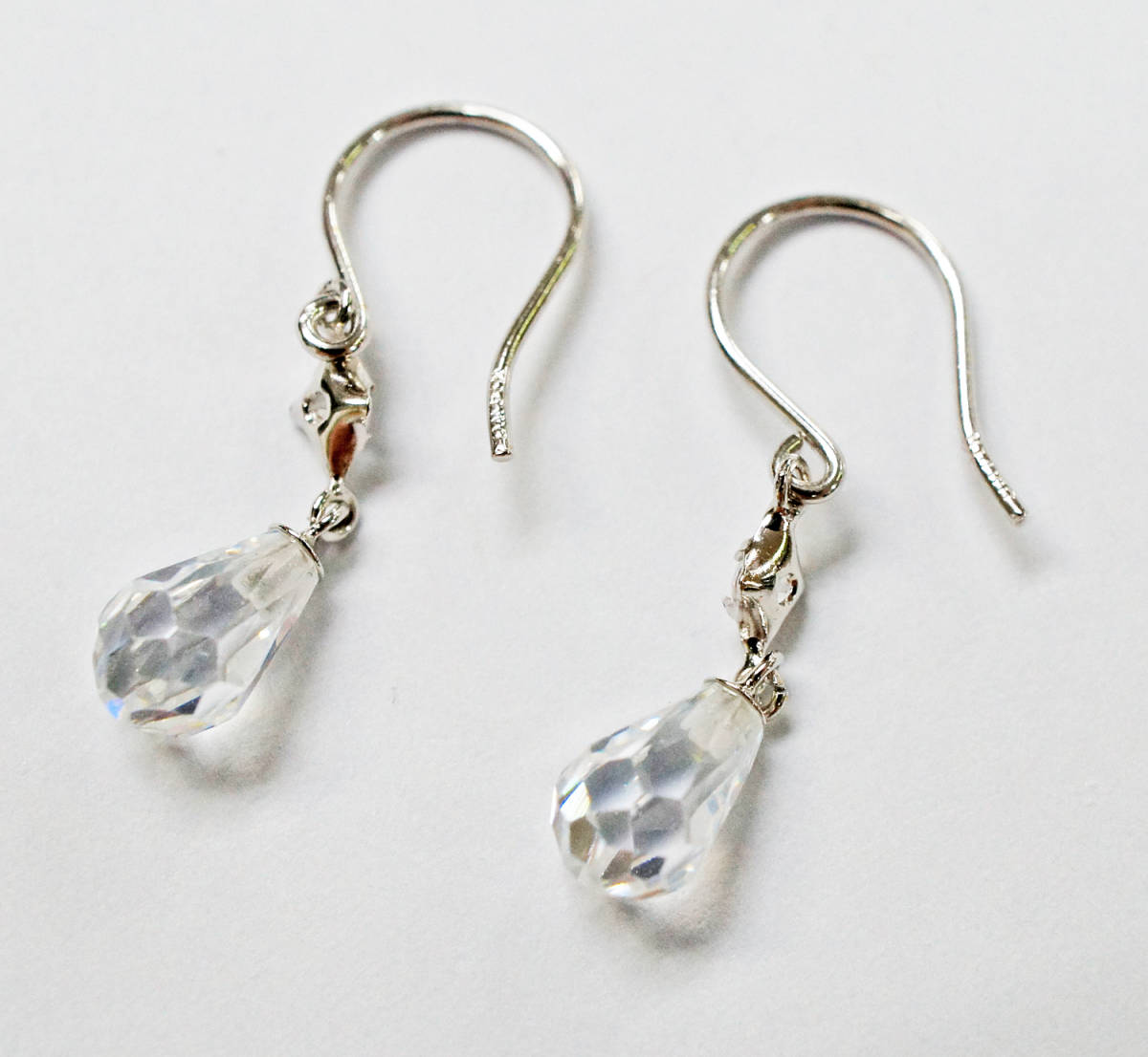 K14WG Cubic earrings both ear for 3 collection set [ free shipping ][ white gold ]