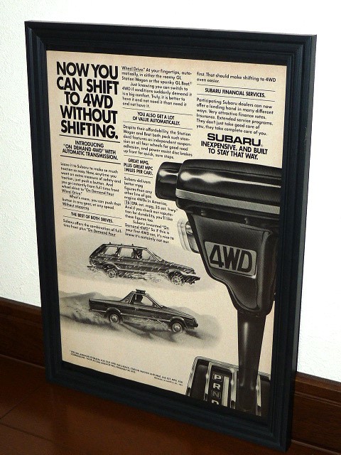 1983年 USA 洋書雑誌広告 額装品 Subaru GL Brat (A4サイズ) / 検索用 スバル レオーネ ブラット 店舗 装飾 ガレージ ディスプレイ 看板_画像1