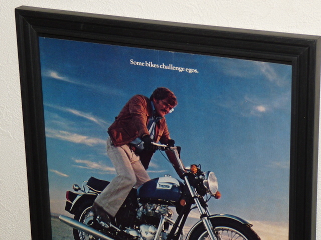 1977年 USA 洋書雑誌広告 額装品 Triumph Bonneville 750 トライアンフ ボンネビル (A4サイズ) / 検索用 店舗 看板 ディスプレイ サイン_画像2