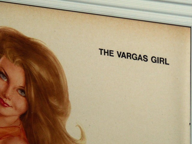 1974年 USA 洋書雑誌 イラスト ピンナップ 額装品 Vargas Girl バーガス ガール (A4サイズ) / 検索用 店舗 装飾 ガレージ ディスプレイ_画像4