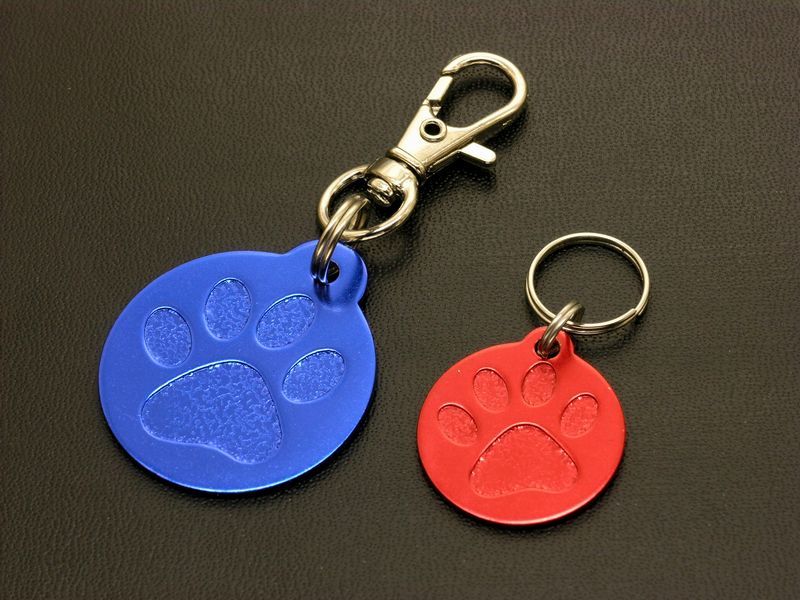 dog * cat * for pets identification tag aluminium pad nameplate name . dog tag robust . made of metal telephone number contact address color metal free shipping 