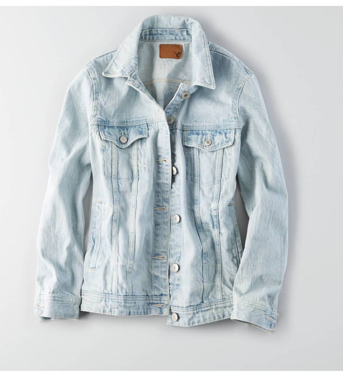 * AE アメリカンイーグル デニムジャケット AEOトムガールデニムジャケット Denim Jacket Wash Blue S / Gジャン *