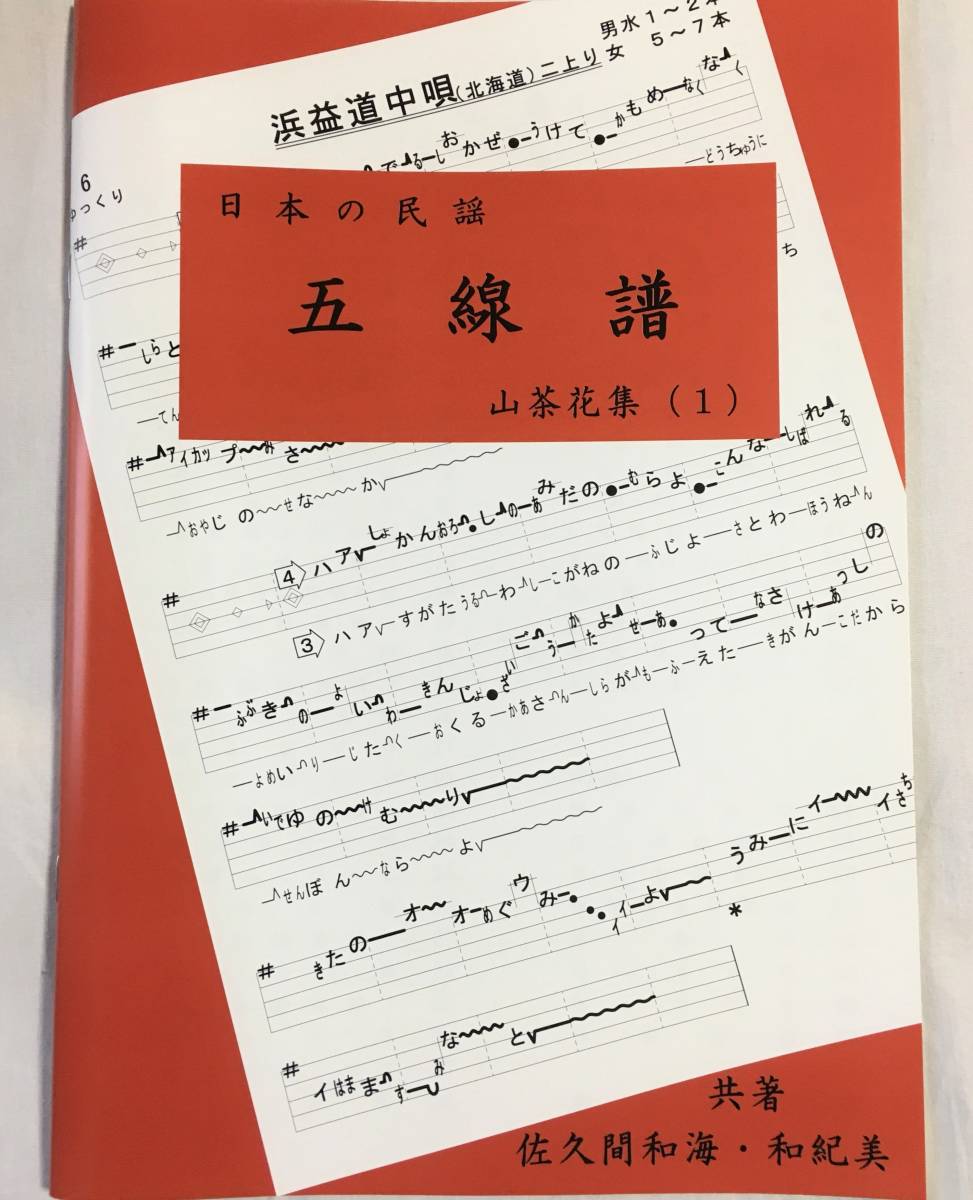 民謡♪唄いやすい楽譜★『山茶花集(1)』r8～台額音頭・南部馬方節・他◆五線譜/三味線/入門/稽古/歌詞/参考/節回し/上達/指導/メロディ◆_画像1