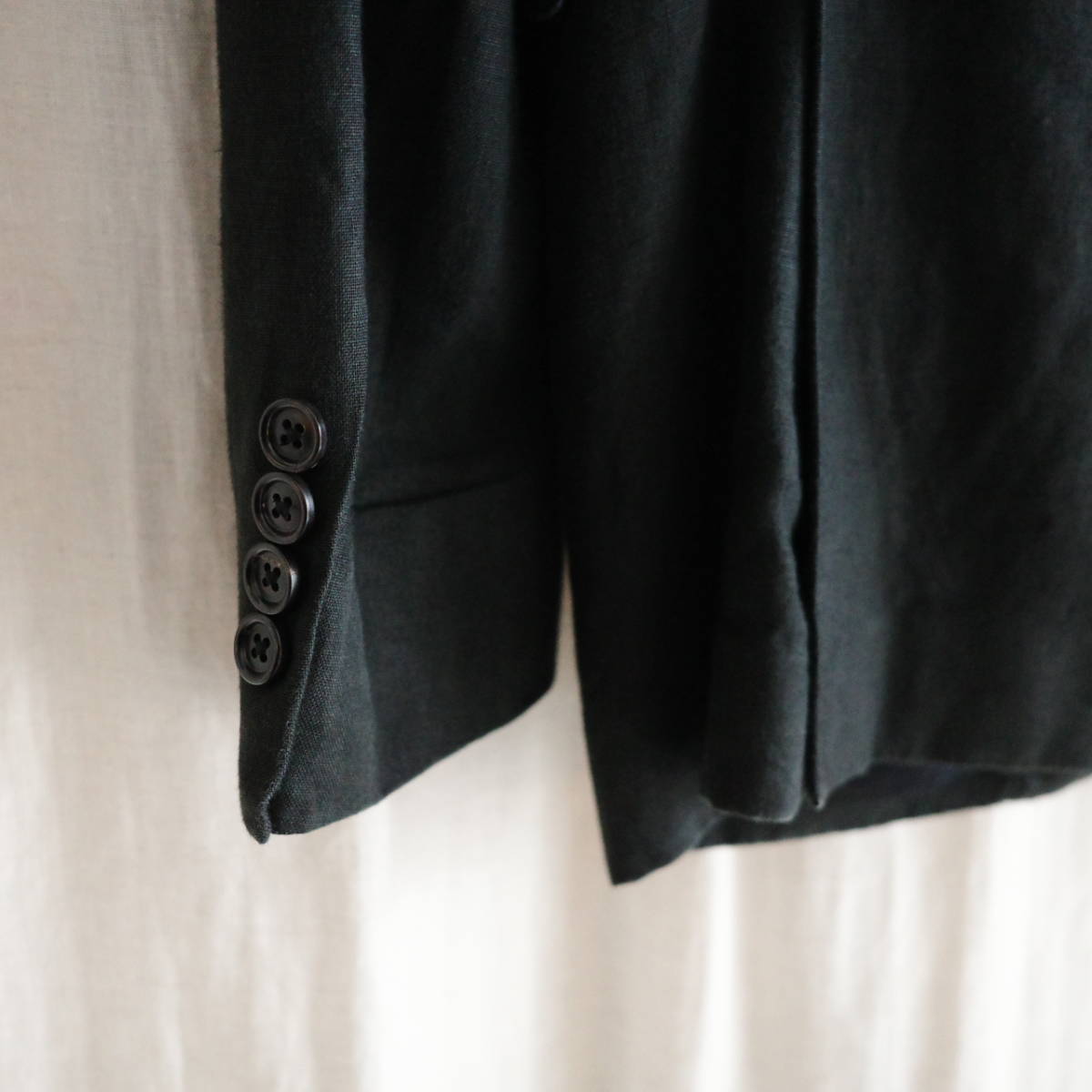 Polo by Ralph Lauren Black Linen 2B jacket 38S ラルフローレン ブラックリネンジャケット MADE IN ITALY_画像9