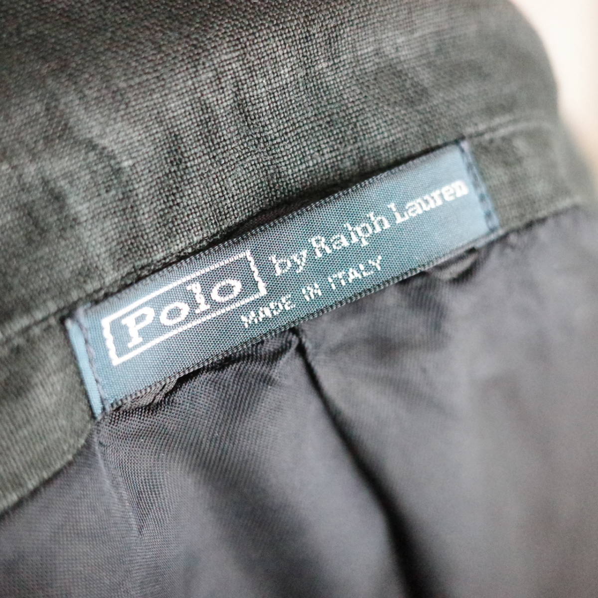 Polo by Ralph Lauren Black Linen 2B jacket 38S ラルフローレン ブラックリネンジャケット MADE IN ITALY_画像7