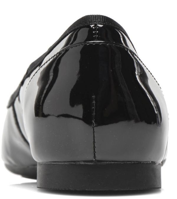 Clarks 26.5cm Flat pa tent leather black black ballet shoes Loafer low heel Classic pumps boots sandals 802