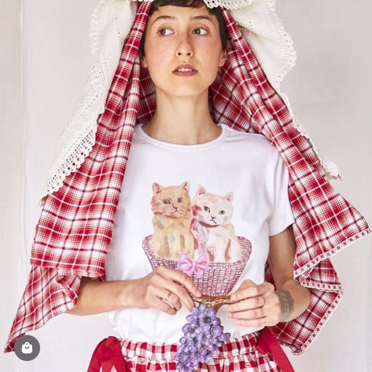 【ナタリー・レテ】Tシャツ トゥー・キティーズ　子猫たちのプルオーバー 猫好き ファッション 春夏Nathalie Lete_画像1