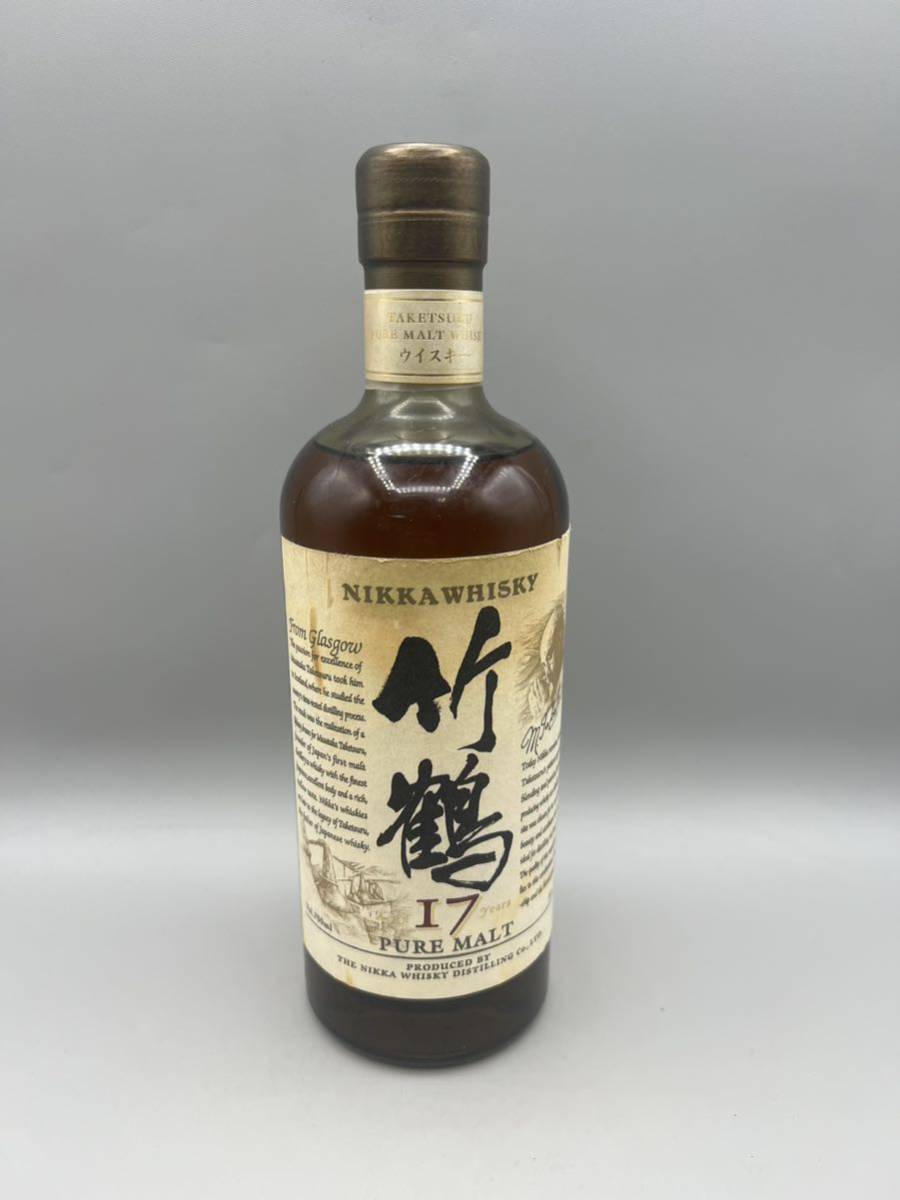 別倉庫からの配送 ウイスキー ニッカ 竹鶴 17年 ピュアモルト スリムボトル 43度 箱付 700ml 洋酒 whisky 