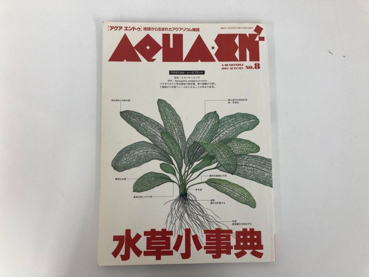 ★　【季刊 アクアエントゥ 1994年秋 No.8 水草小事典 シーゲル】112-02305_画像1