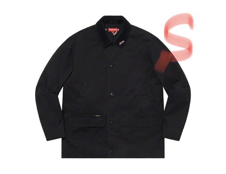 【中古】黒 S / 21ss supreme Barn Coat / シュプリーム バーンコート ジャケット jacket / barbour バブアー