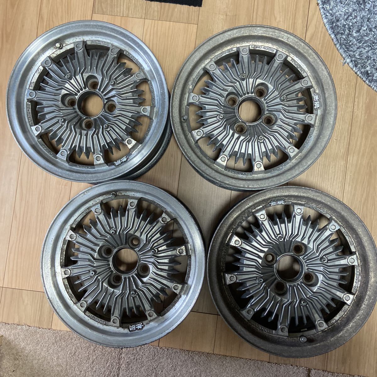 北海道発 無限 cf-48 4穴 ホイール 14インチ 6J +38 PCD100 ムゲン