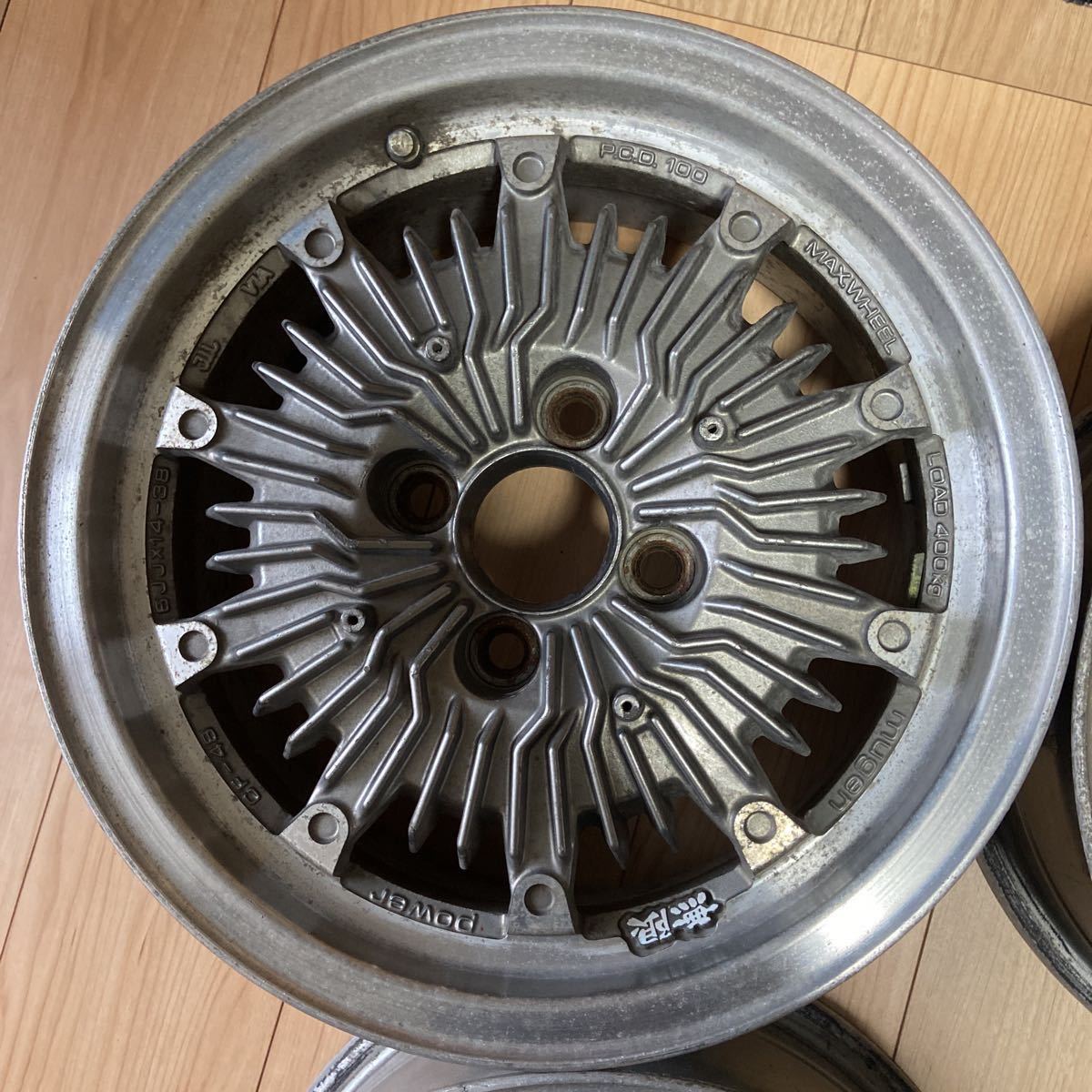 北海道発 無限 cf-48 4穴 ホイール 14インチ 6J +38 PCD100 ムゲン