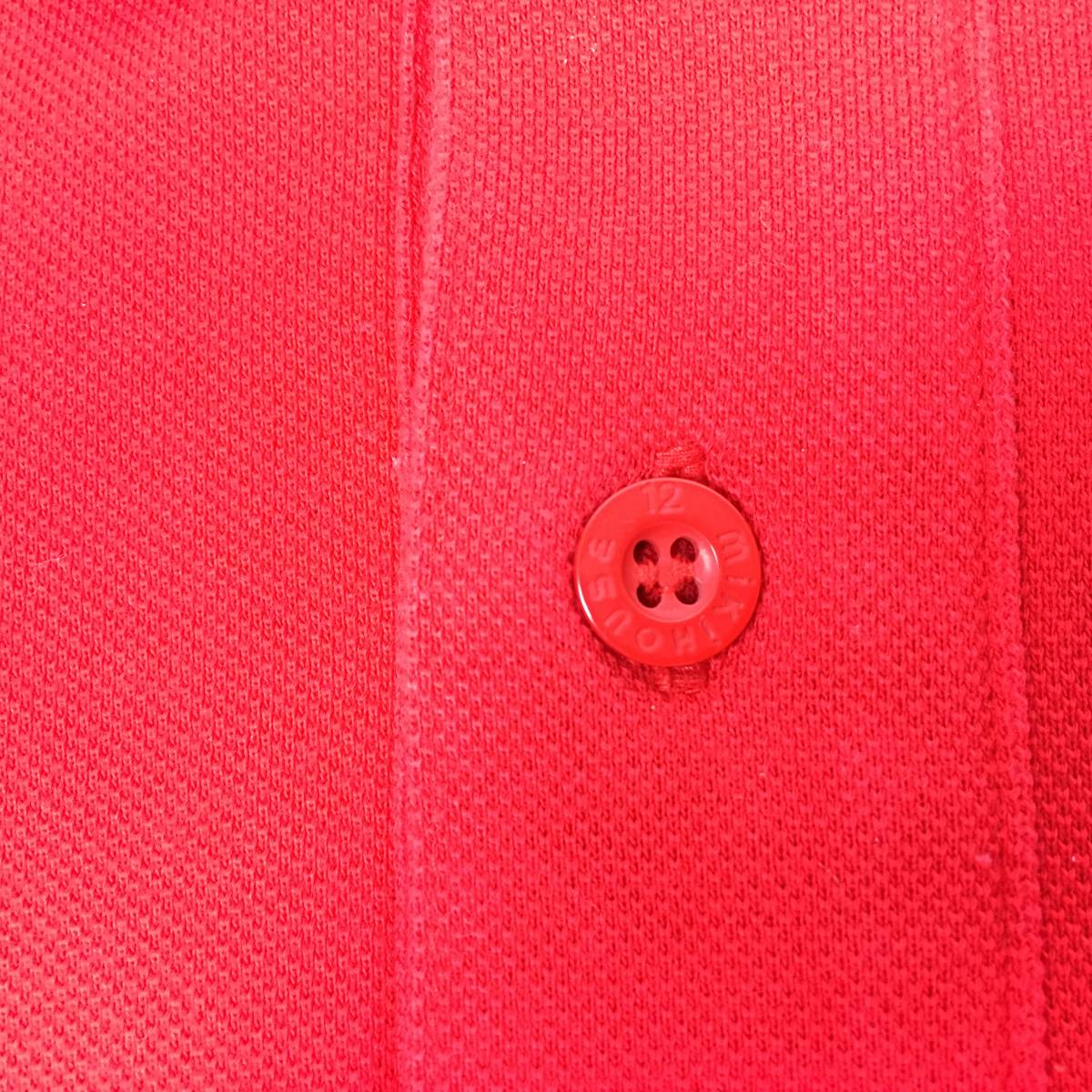 MIKIHOUSE ミキハウス メンズ ポロシャツ 赤 Mサイズ 半袖_画像6