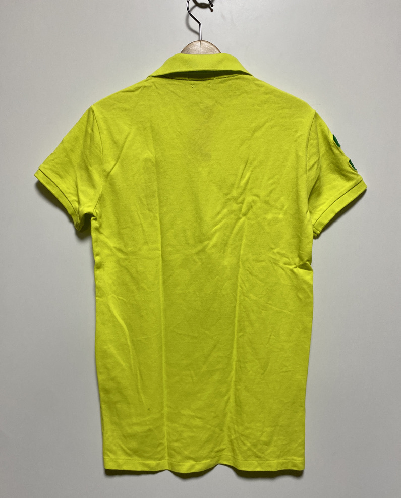 ☆Ralph Lauren ラルフローレン ネオンカラー ビッグポニー 半袖ポロシャツ S 黄色 イエロー 蛍光色 国内正規品の画像2