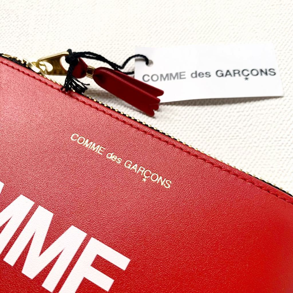  new goods Comme des Garcons HUGE LOGO Logo purse wallet coin case pouch SA8100HL red red Wallet COMME des GARCONS free shipping 