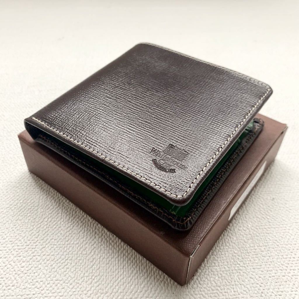 日本未発売】 S7532HL 緑 濃茶 財布 2つ折り ブライドルレザー