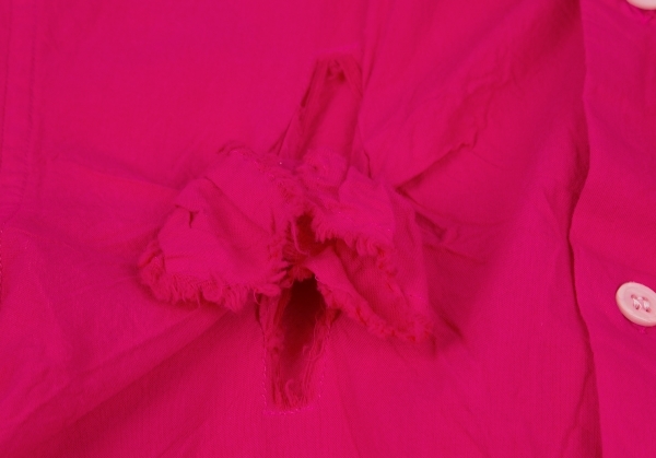 コムデギャルソンCOMME des GARCONS カットオフリボンデザインシャツ ピンクS 【レディース】_画像6