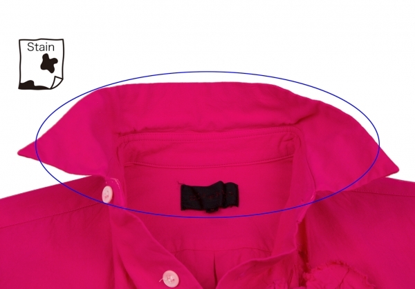 コムデギャルソンCOMME des GARCONS カットオフリボンデザインシャツ ピンクS 【レディース】_画像4