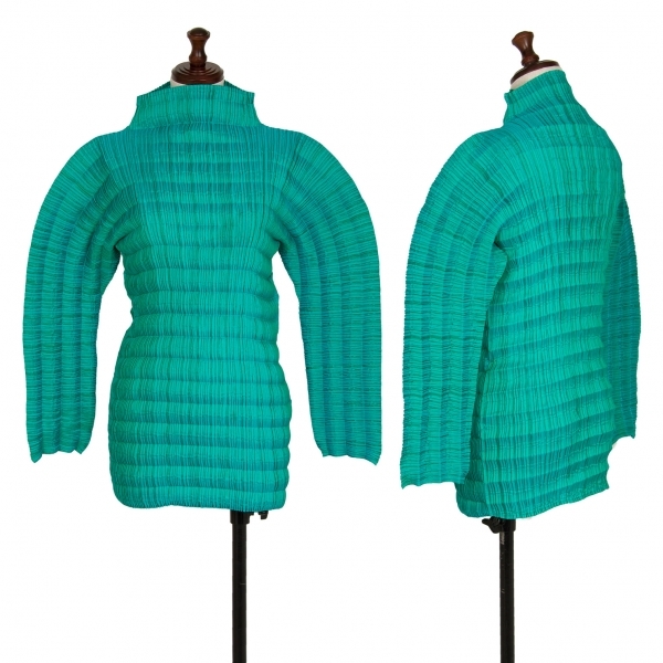ブランドのギフト イッセイミヤケISSEY 【レディース】 緑M プリーツハイネックカットソー MIYAKE カットソー ブランドのギフト イッセイミヤケISSEY 【レディース】 緑M プリーツハイネックカットソー MIYAKE カットソー