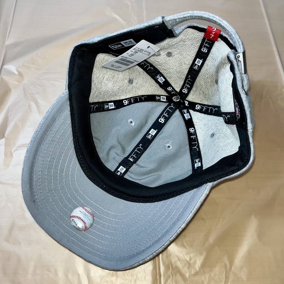 赤タグ LOOPWHEELER × NEW ERA × BEAMS JAPAN CAP キャップ グレー 帽子 ループウィラー ニューエラ ビームスジャパン 別注 ラスト1