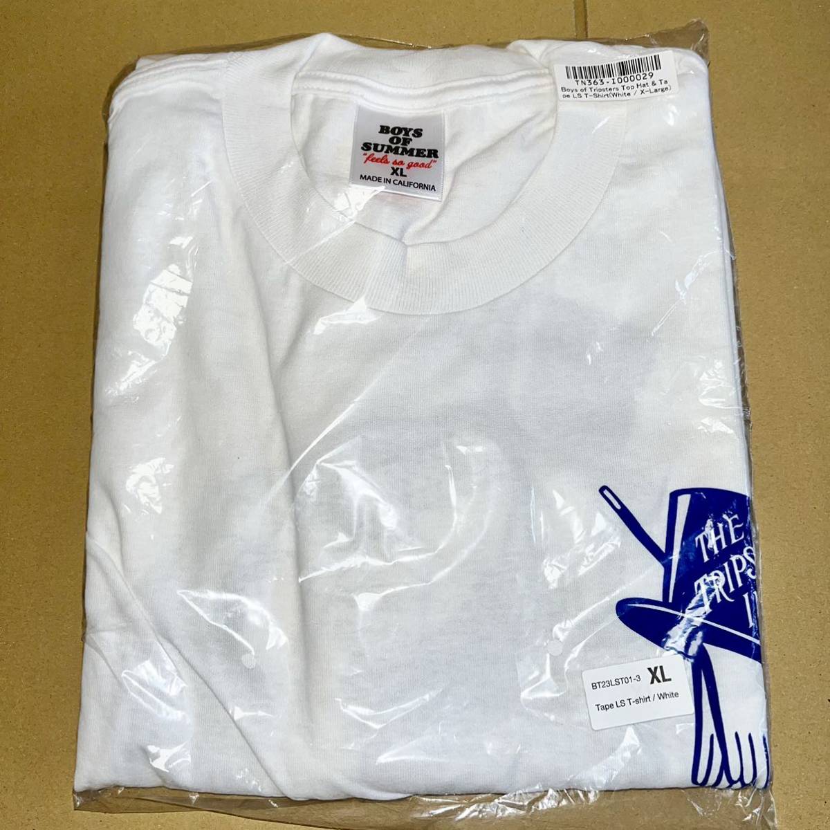 Boys of Tripsters Top Hat & Tape ロンTEE XL 白 Boys of Tripsters Top Hat & Tape LS T-Shirt トリップ