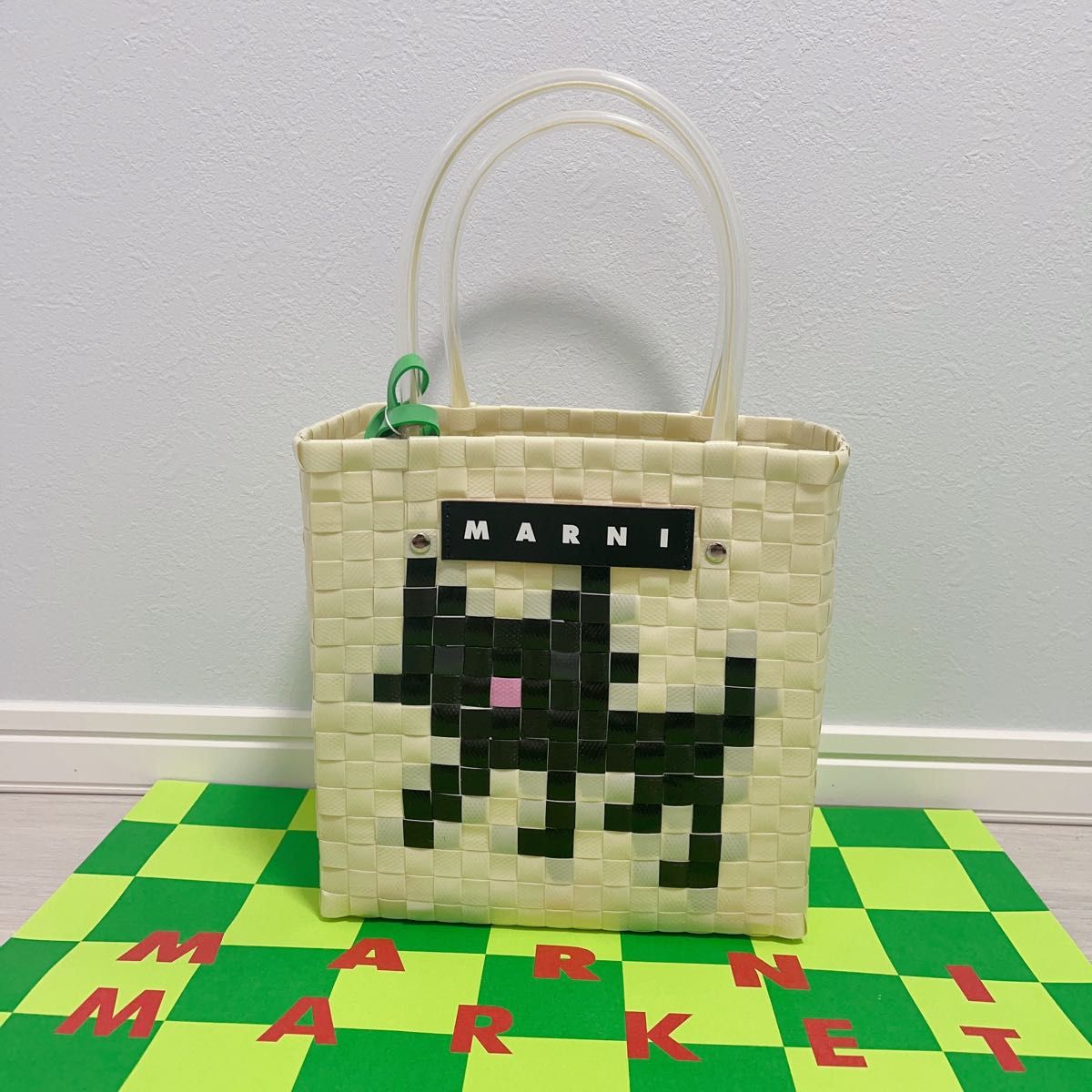 １日限定値下げ　マルニマーケット　かごバッグ　猫　ネコ　ねこ　マルニ　アニマルバスケット　 カゴバッグ MARNI