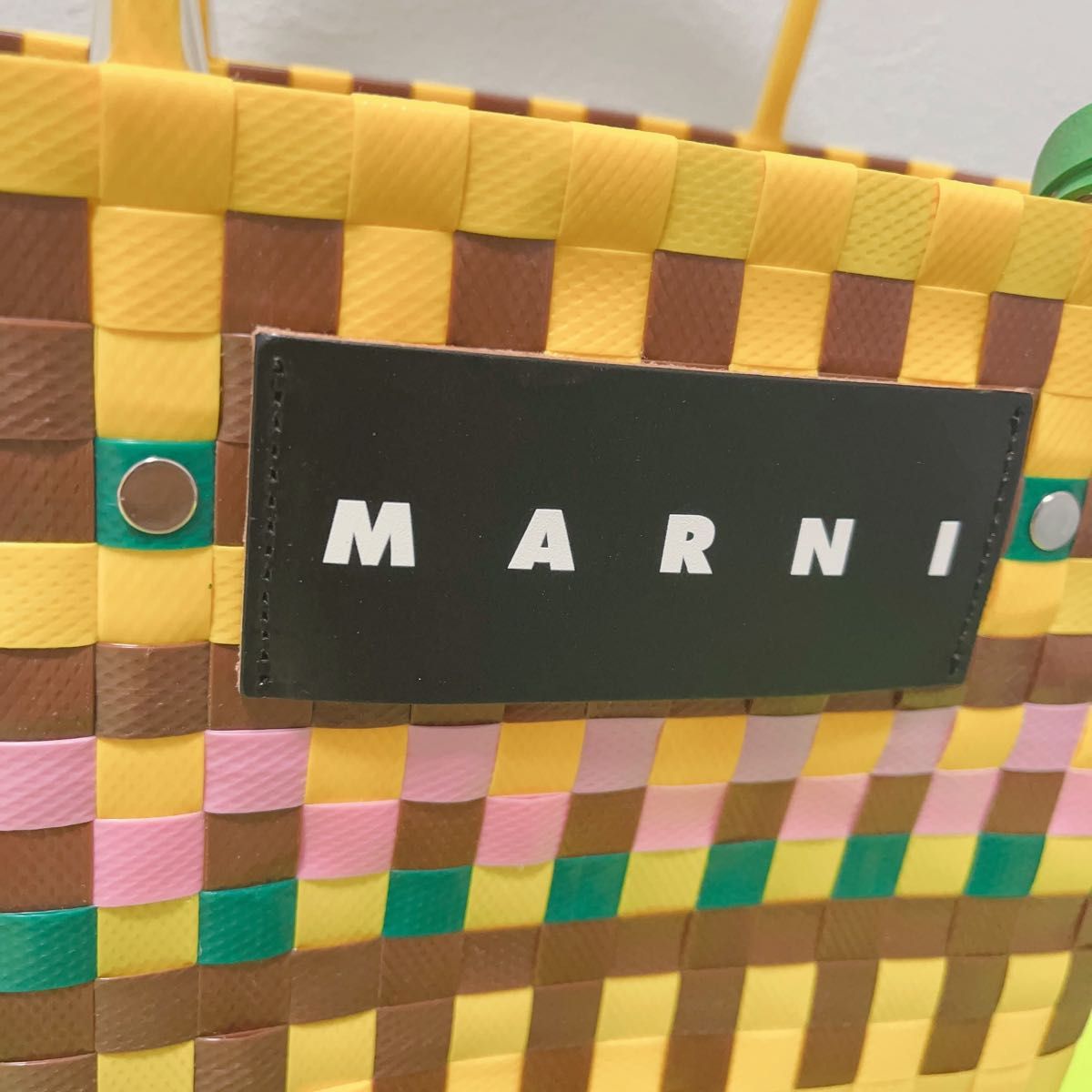 MARNI マルニ カゴバッグ MARKET マルニフラワーカフェ　マルニマーケット　阪急　イエロー