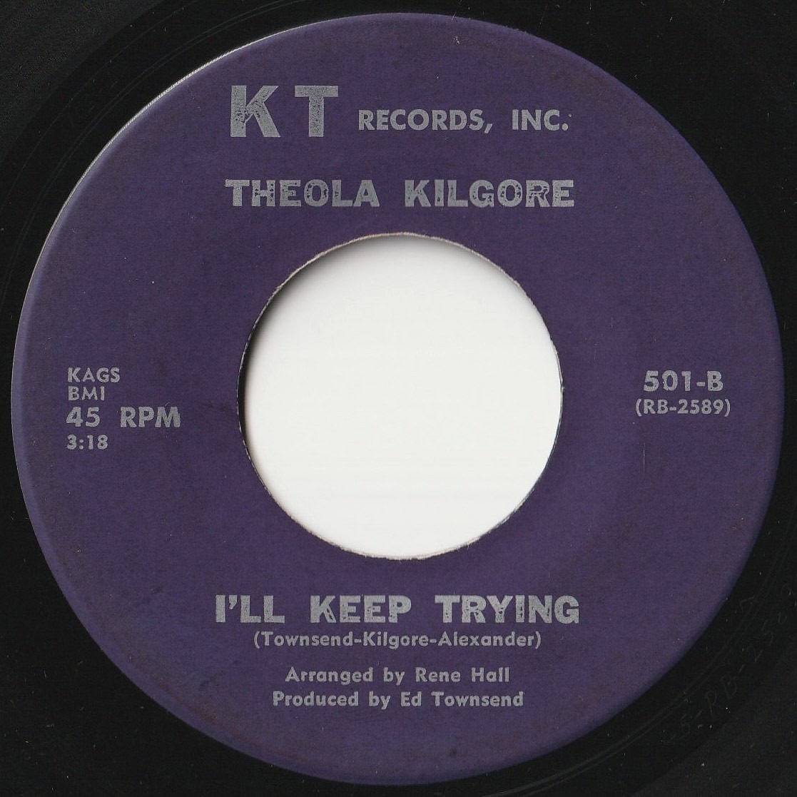 Theola Kilgore He's Coming Back To Me / I'll Keep Trying KT US 501 202568 SOUL ソウル レコード 7インチ 45_画像1