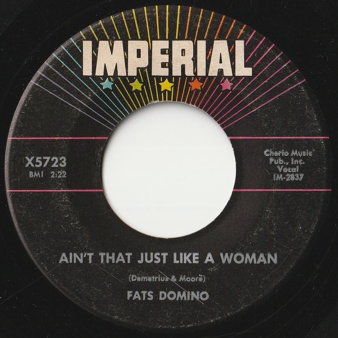 Fats Domino What A Price / Ain't That Just Like A Woman Imperial US X5723 202561 R&B R&R レコード 7インチ 45_画像2