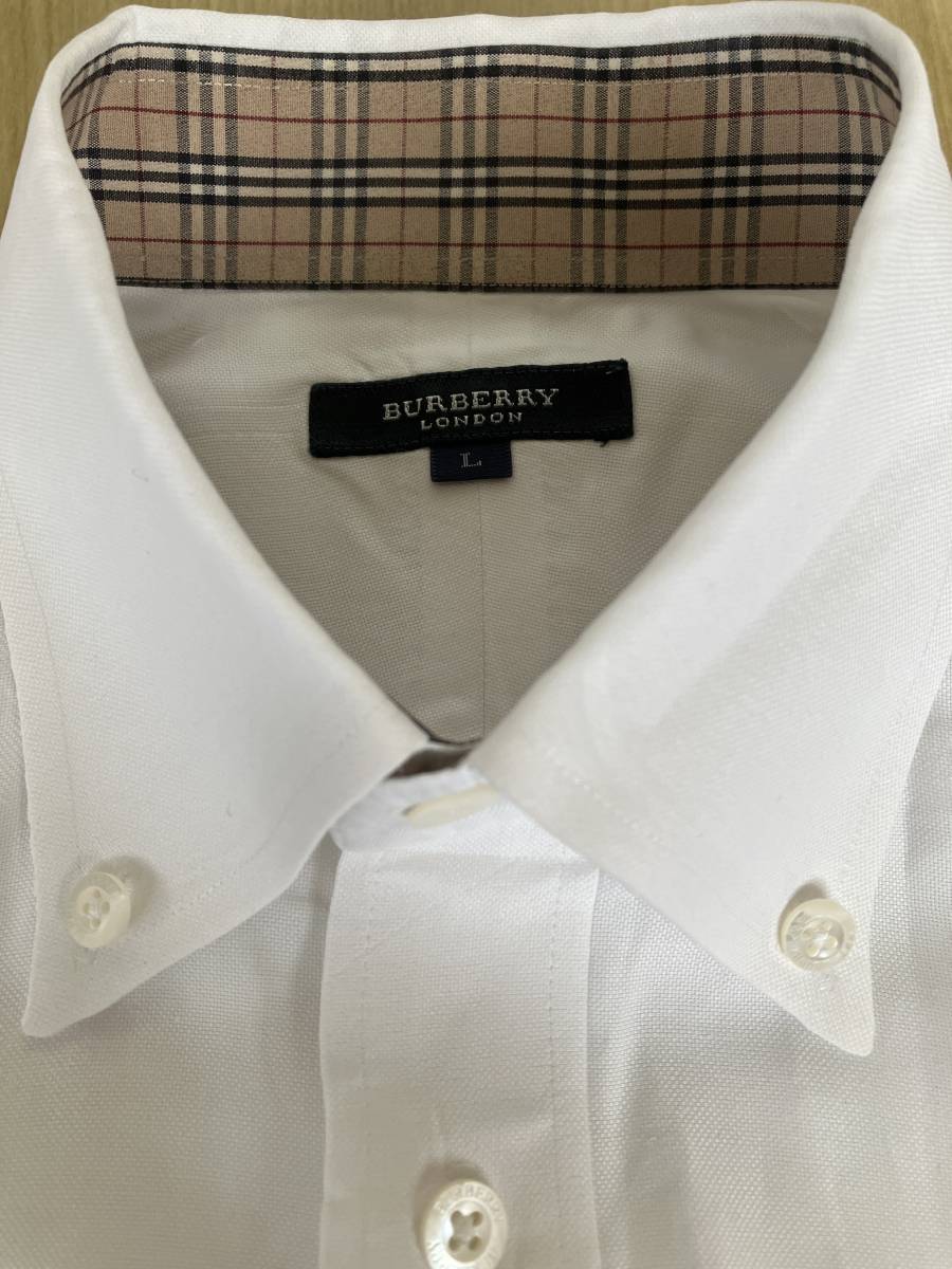 BURBERRY LONDON Burberry мужской короткий рукав B.D рубашка / рубашка / сорочка one отметка вышивка ввод хорошая вещь size L