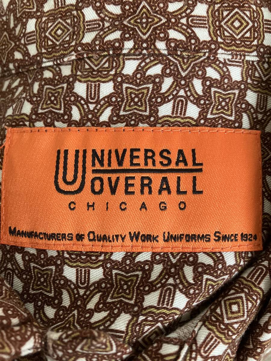 UNIVERSAL OVERALL ユニバーサル オーバーオール メンズ 総柄 レーヨン100％アロハシャツ 美品(ほぼ未着用) size M/L_画像3